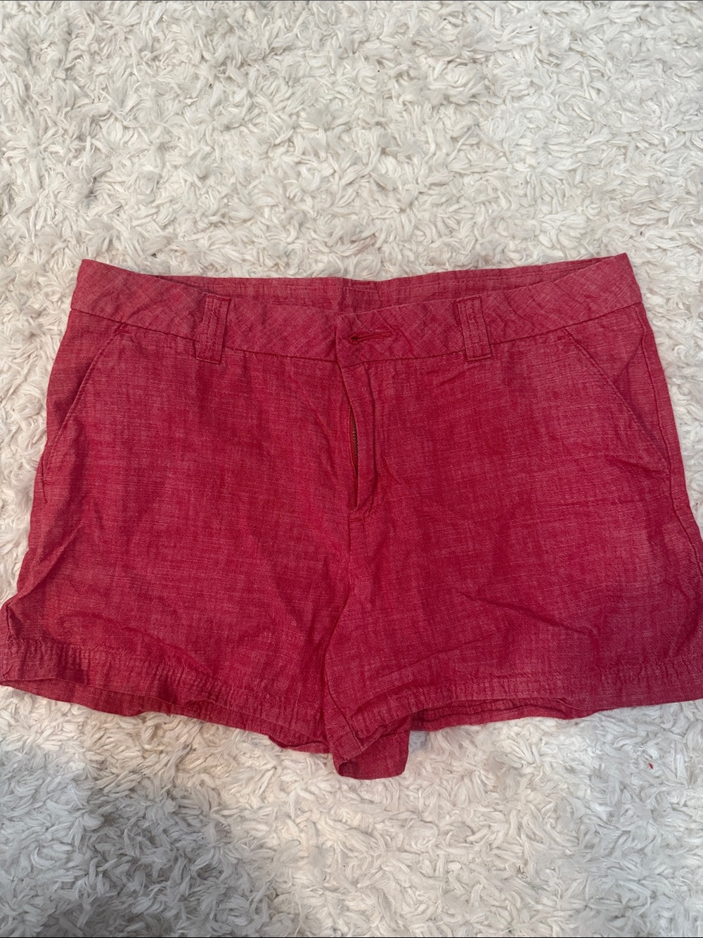 bcg Red Casual Linen-Blend Shorts